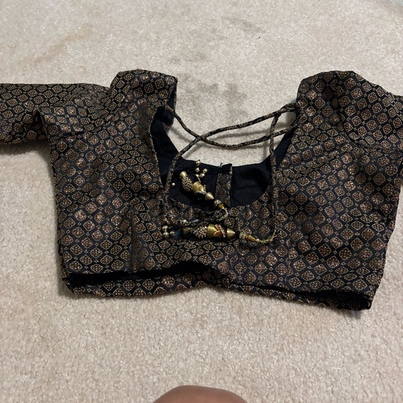 New beautiful Georgette  saree with matching designer blouse 36 inc bust - Picture 4 of 11